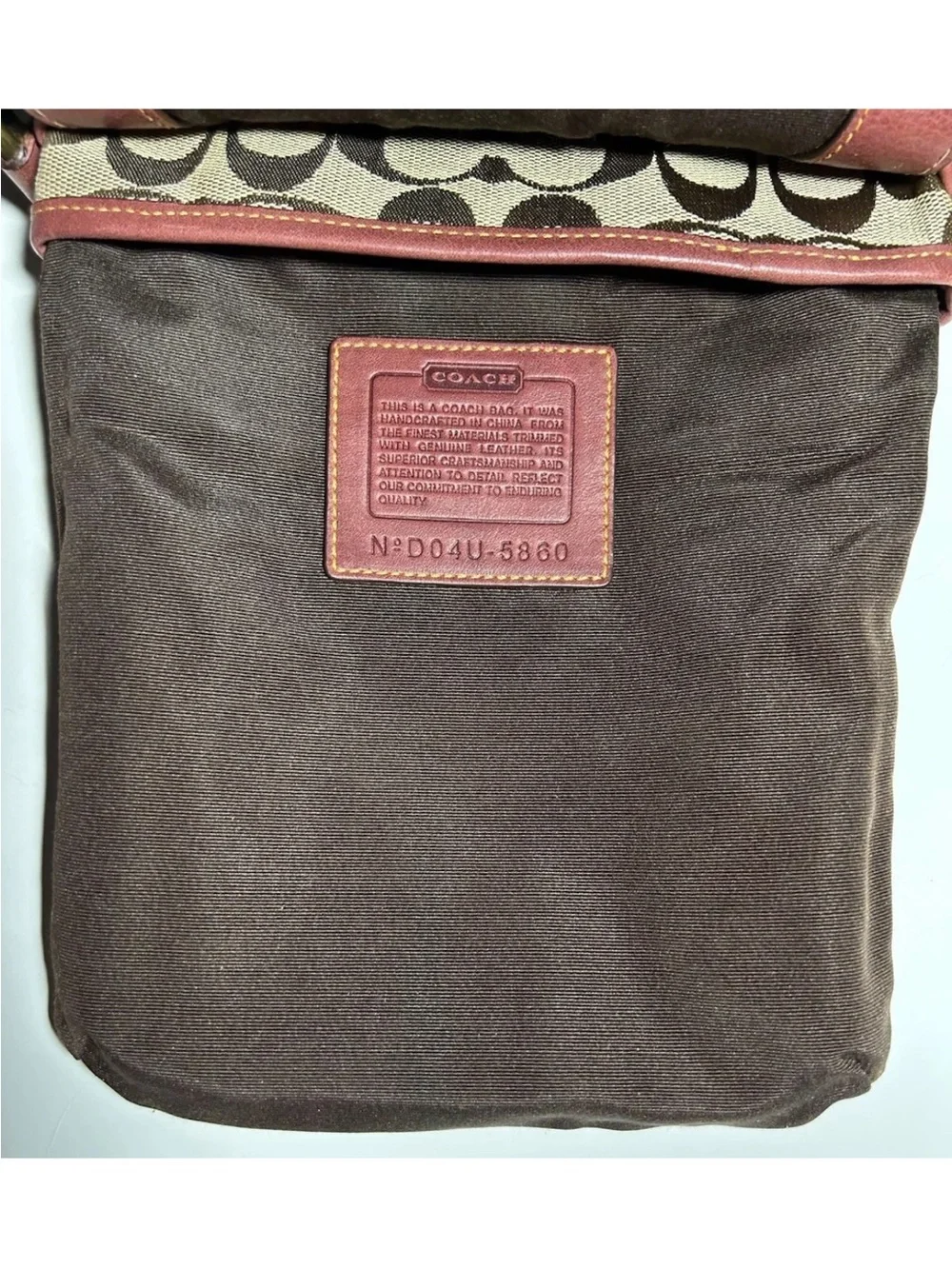 Coach Crossbody Bag 2004 Special Edition, Oxblood Leather and Suede Rare/Vintage